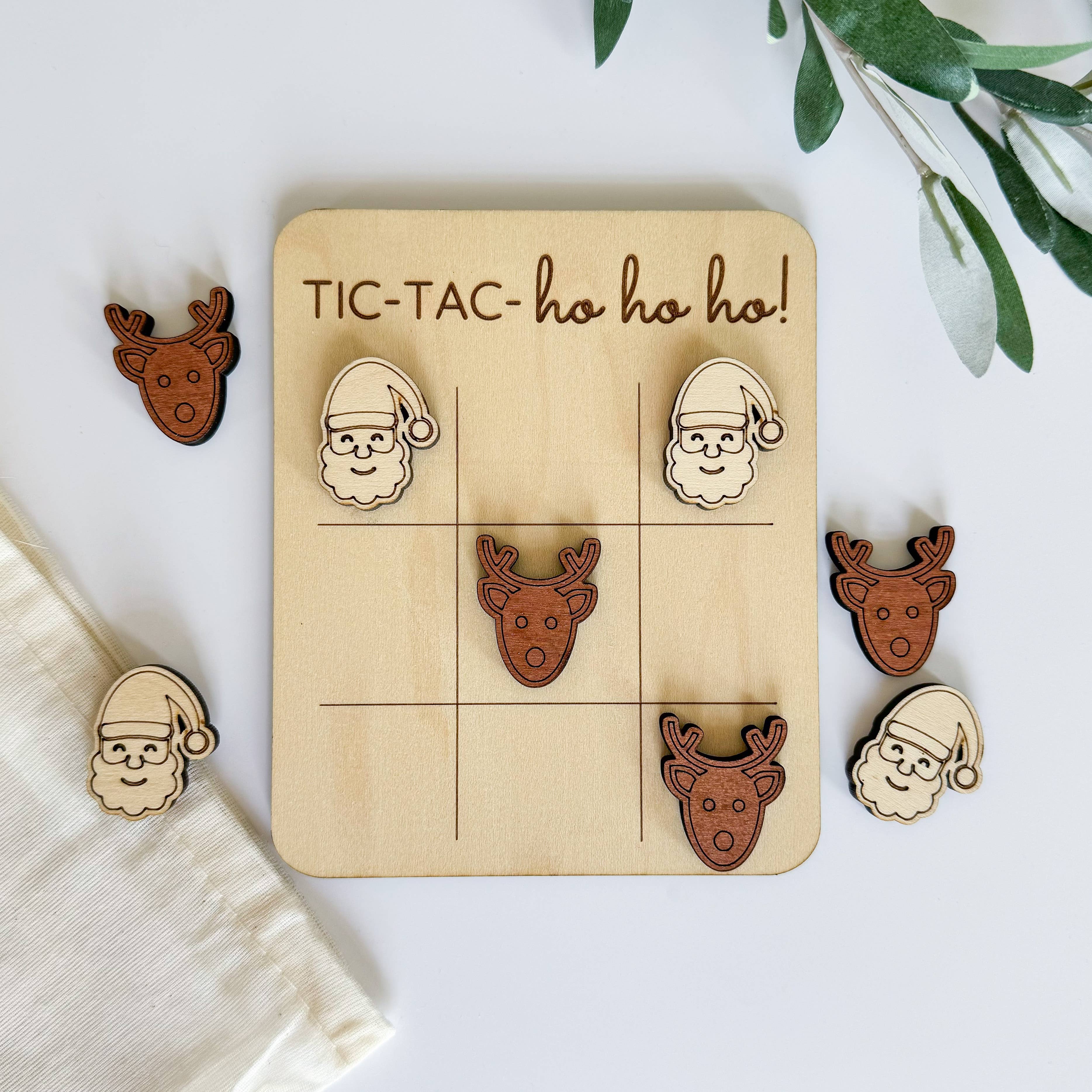 Holiday Wooden Tic Tac Toe outlet Game