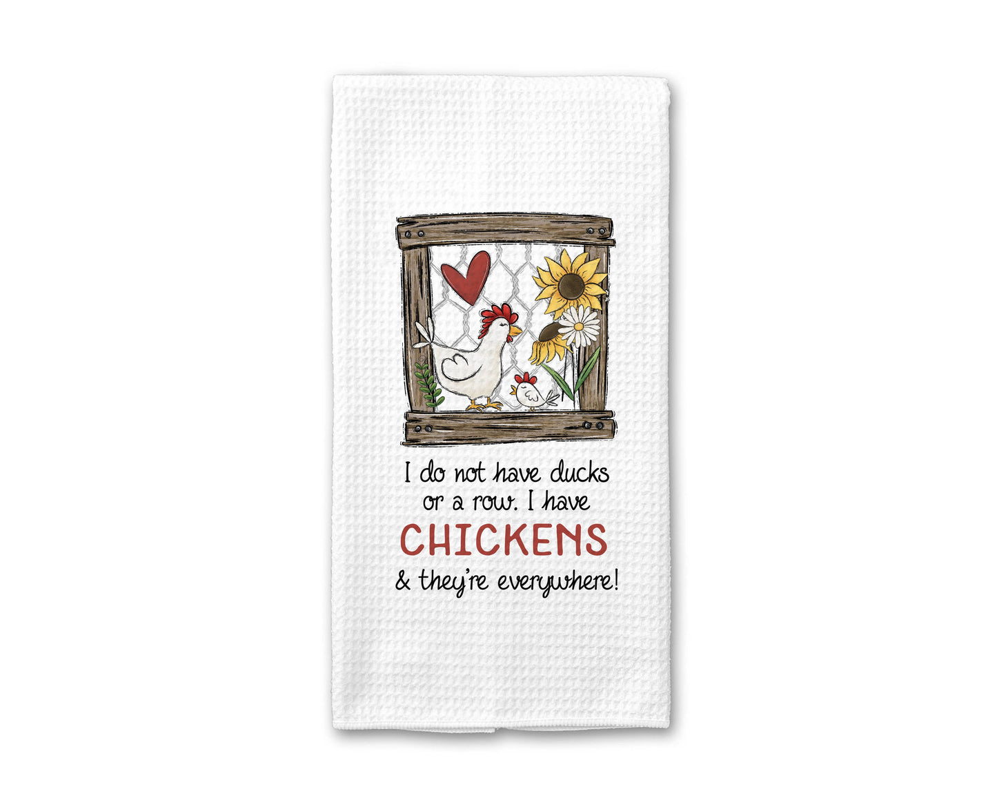 Chicken Kitchen Towel Funny Sarcastic Farm Décor: Transparent Cellophane Sleeve