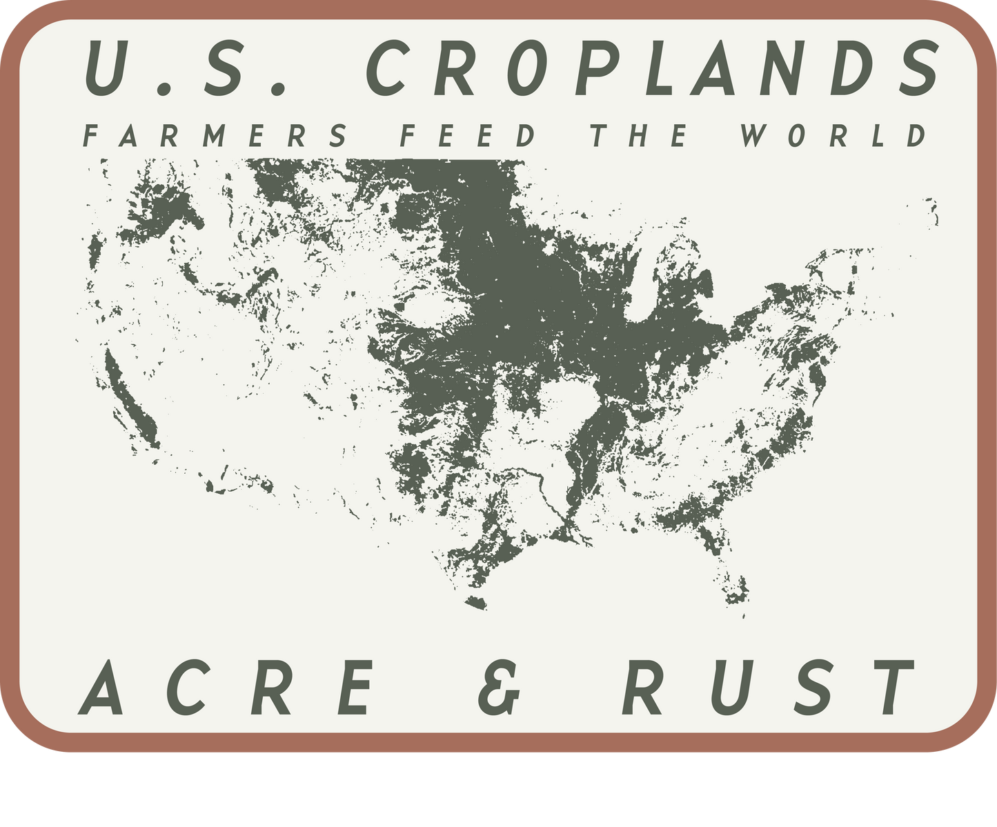 Croplands Map Sticker