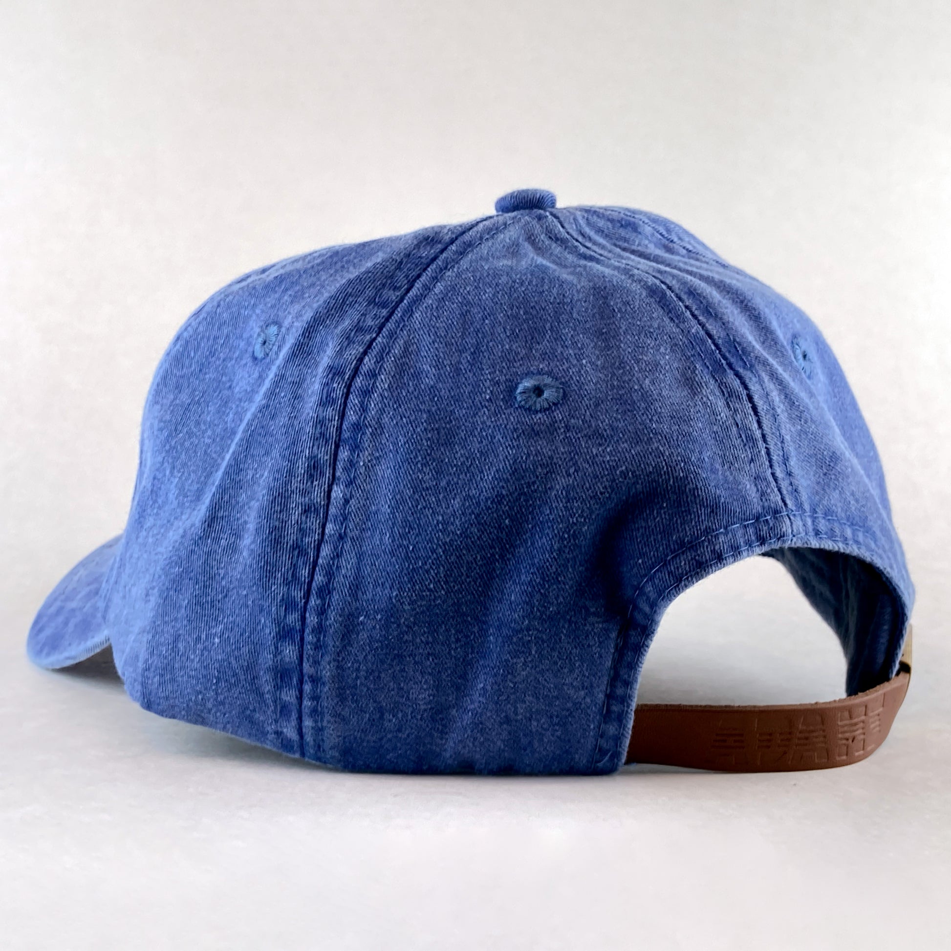 Blue Cotton Boll Cap Back View